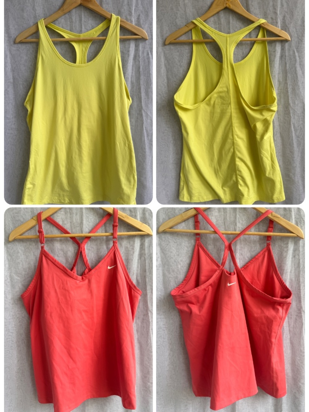 Nike Women’s Tank Top Bundle 2 Pack XL Neon Green Yellow & Pink Workout